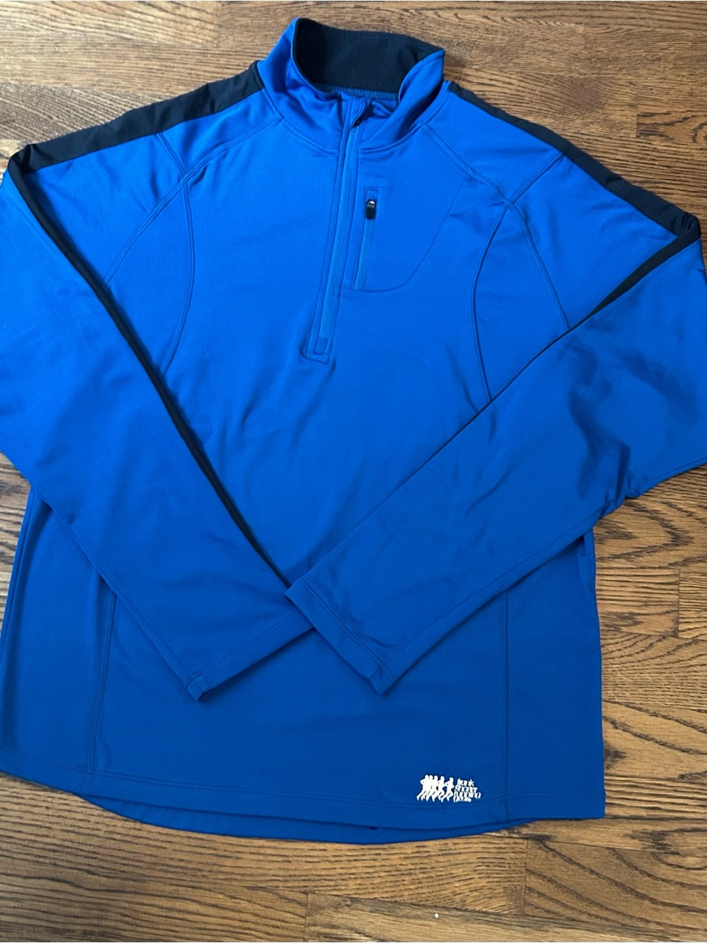 Men's Blue Long-Sleeve Quarter-Zip Performance Pullover